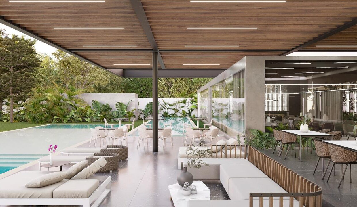 TERRAZA COLINDANTE CON PISCINA